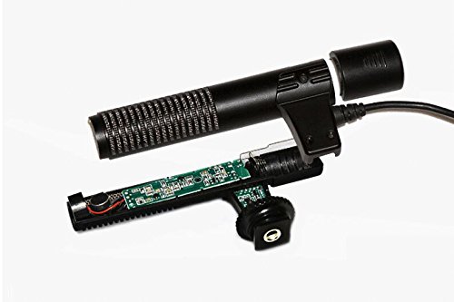 Riqiorod Camera Microphone Mic-01 3.5mm Digital Video on-Camera Recording Microphone for D-SLR Camera Canon EOS Rebel T6i Sony A7R Panasonic Olympus, Black - Thumbnail 2