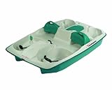 Sun Dolphin Sun Slider Adjustable 5 Seat Pedal Boat With Stainless Steel Package (Cream/Teal)