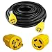 Leisure Cords 4-Prong 50 Feet 30 Amp Generator Cord, 10 Gauge Heavy Duty L14-30 Generator Power Cord Up to 7,500W (50-Feet)