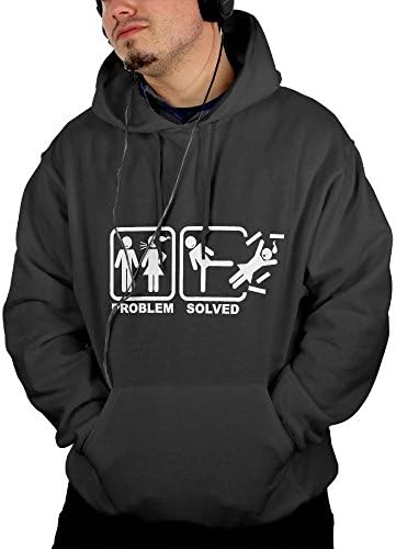 Httylo Hoodies Problem Solved! Man 100% Cotton Hoodies Graphic Fleece Sweatshirt With Pockets