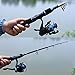 YONGZHI Kids Fishing Pole with Spinning Reels,Telescopic Fishing Rod,Shoulder Pocket,Manual,Full Kits Tackle Box for Travel Freshwater Bass Trout Fishing