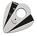Xikar Xi1 Cigar Cutter, 440C Stainless Steel Blades With Rockwell HRC 57 Rating, 54 To 60 Ring Gauge, Double Guillotine Action, Silver