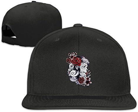 Rock Punk Arizona Sugar Skull Rose Style Snapback Hat Cap Summer For Unisex