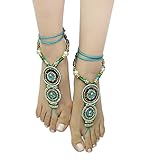 Bohemian Style Seed Bead Barefoot Sandals Anklet (Sold As Pair)