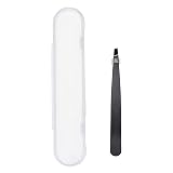 Amazon Basics Slant Tip Stainless Steel Tweezer with Travel Case Black 1-Pack view 4