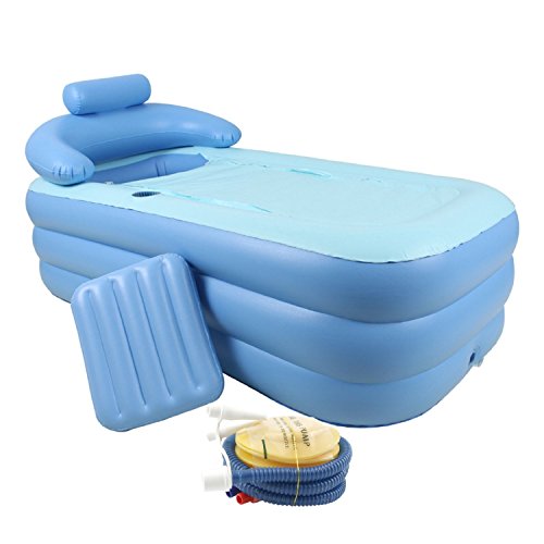 Co-z adult pvc portable folding inflatable bath tub wit…