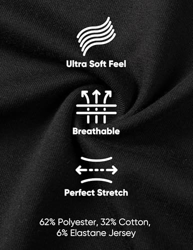 JMIERR Mens T Shirts Cotton Short Sleeve T-Shirts Classic Crewneck Hipster Hip Hop Longline Shirt 1 or 3 Pack