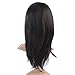 Namecute Long Black Wig Layered Heat Resistant Synthetic mix Human Hair Wig Daily Used Costume Anime Wig + Free Wig Cap