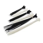 Cable Matters (Combo Pack) 200 Self-Locking 6+8+12-Inch Nylon Cable Ties in Black & White