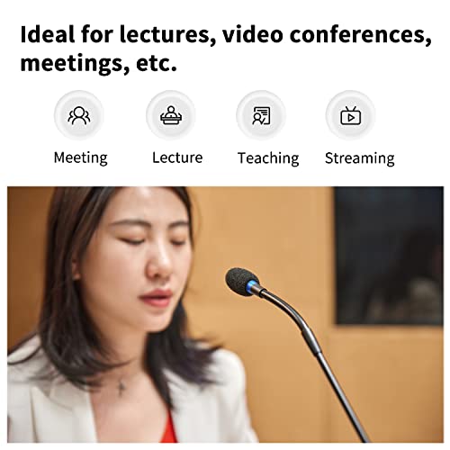 BOYA Desktop Gooseneck Condenser Microphone 18" Podium Microphones with