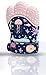 Baby Teething Mitten | Self-Soothing Baby Teething Relief | BPA Free Silicone Teething Mitten for Babies | Sensory Crinkle Toy with Adjustable Strap | Teething Mittens for Babies 3-12 mo (Pink)