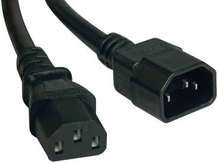AQJG@TM Computer Power Extension Cord 10A, 18AWG (IEC-320-C14 to IEC-320-C13) 6-ft.(P004-004) Computer Power cable