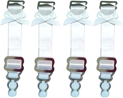 Gorgeous Garters (Short 4"-5") White Replacement Lingerie Stocking Garter Belt Straps Corset