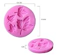 4 Cavity Leaf Shape Decorating Party Silicone Cake Mold Fondant Baking Mold, Random Color