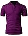 H2H Mens Casual Regular Fit Basic Short Sleeve Button Down Pique Polo Shirts