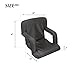 ZEYU HOME Stadium Seat Reclining Bleacher Chair Folding with Back/Sport Chair Reclines Perfect for Bleachers Lawns and Backyards Extra Wide Version (Black)