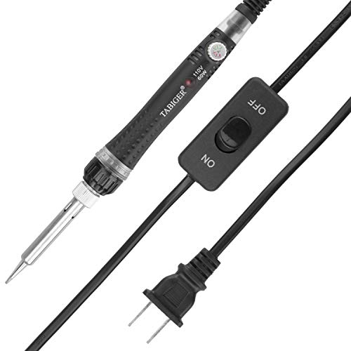 TABIGER Soldering Iron, Electric Soldering Iron, 60W 110V, Adjustable Temperature Welding Tool with ON/OFF Switch, Power Indicator Light for Variously Repaired Usage - Thumbnail 7