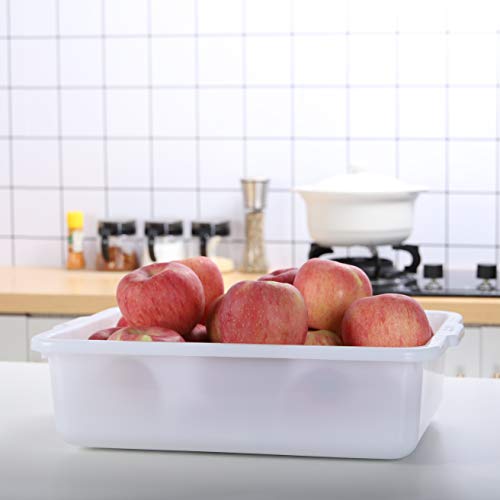 Commercial Black White Plastic Bus Tubs Box/Tote Box, 13 Liter Plastic