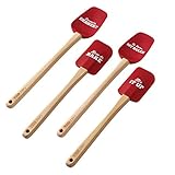 Cake Boss Novelty Tools And Gadgets  4-Piece Silicone Spatula And Spoonula Set, Red