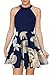 Manydress Women's Halter Neck Fit and Flare Party Cocktail Dress