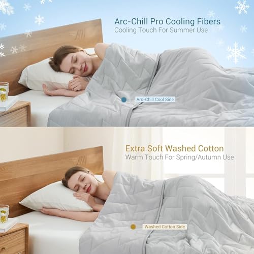 Elegear Revolutionary Cooling Comforter King, Japanese Q-Max>0.5 Arc-Chill Cooling Comforter Blanket for Hot Sleepers, Summer V-Shaped Precision Lightweight Ice Cold Blanket for Night Sweats Sleeping