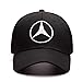 OSIRCAT Car Logo Adjustable Baseball Cap,Unisex Hat Travel Cap Car Racing Motor Hat Black for Mercedes Benz
