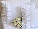 2-Pack White Pillow Shams Shabby Chic Pillowcases with Lace Ruffles Vintage Pillow Covers Cotton Queen Size 20