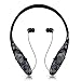 Wireless Headphones, Bluenin Bluetooth Earbuds Sports Neckband Freedom Headsets Sweatproof Noise Cancel Earphones with Mic for apple iphone 7 6s Samsung and Android (12 Hours Play Time, 970 Black)