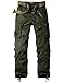 Men's BDU Casual Military Pants, Tactical Wild Army Combat ACU Rip Stop Camo Cargo Work Pants Trousers with 8 Pockets #7533 Army Green 32