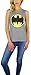 DC Comics Womens Justice League Sleeveless Tank Top (Small, Batman Grey)