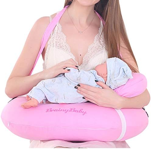 Dear Tomorrow Baby Breastfeeding Nursing Pillow and Positioner Machine Washable U Shape Nursing and Infant Support Pillow Bonus Head Positioner (Color 1)