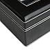 TimelyBuys 6 Piece Watch & 3 Piece Eyeglasses Leatherette Case Organizer (Black)