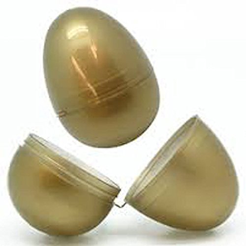 Gold Color Hinged Easter Eggs (10 Count)
