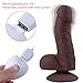 Zemalia Donkey Kong Multi-Speed Vibrator Thick Realistic Penis Silicone Dildo Rechargeable Vibrating Sex Toys G-Spot Massager for Woman Female Masturbation Adult Toys (Brown)