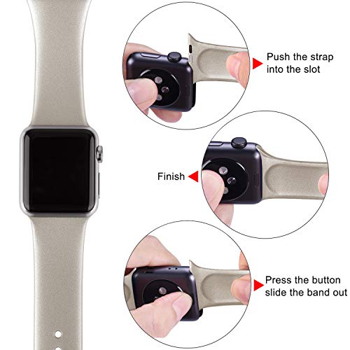 2 Compatible+Apple+Silicone+Replacement+iWatch