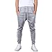 Mooncolour Men's Casual Slim Fit Jogging Harem Pants (Gray  M) Gray Medium