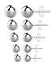 Gifts for women/her 5 pairs mixed sizes Surgical 316L stainless steel ball stud earrings for women
