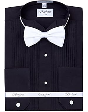 Men’s Wing Collar Tuxedo Shirt and Bow Tie