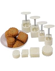 Lost Ocean Mid-Autumn Festival Hand-Pressure Moon Cake Mould with 12 Pcs Mode Pattern for 4 Sets
