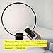 Brightech Circle LED Nightstand Lamp with USB Port – Compact Bed Stand Lamp for Bedroom, Living Room - Modern Asian Table & Desk Lamp on Side & End Tables - Jet Black