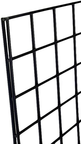 KC Store Fixtures A04201 Gridwall Panel, 1' W x 5' H, Black (Pack of 4)