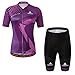 MILOTO Women's Cycling Jersey Reflective Shirt Padded Shorts Set