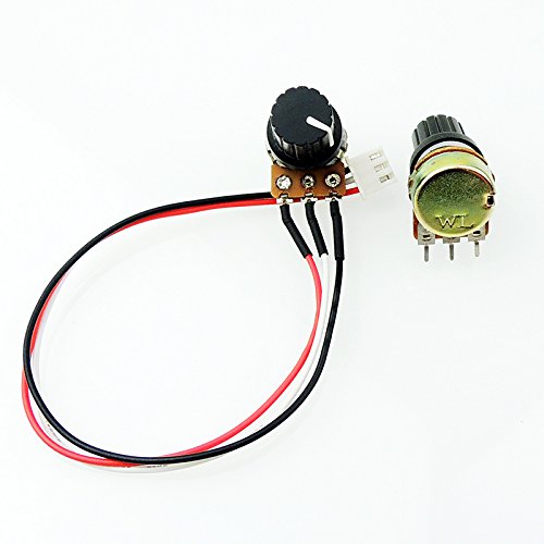 10K OHM Linear Taper Rotary Potentiometer B10K Pot with Knob and 3Pin JSTXH2.5 Connector Lead