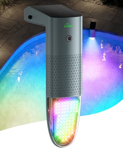 Extra Large Solar Pool Lights for Inground & Above Ground Pools, 80 LED RGBIC Underwater Pool Lights with Remote, Dual-Color Lighting, 10 Colors & 7 Modes, Solar & USB Rechargeable, IP68 Waterproof