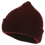 Heavy Weight Watch Cap Beanie - Maroon W16S37E