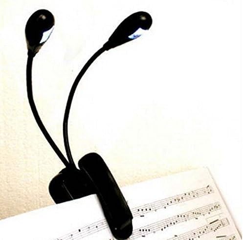 Twin Lamp 2 x 4 LED Lights Metal Clip Computer Catheters Score Book
