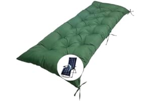 GHKWXUE Waterproof Chaise Lounge Cushions Outdoor thicken 3” Bench Cushions for Indoor Furniture Plump high-Grade Pearl Cotton Filling Soft Padded Chaise Lounger Swing Bench Cushion:20"Wx70"Lx3”T& green