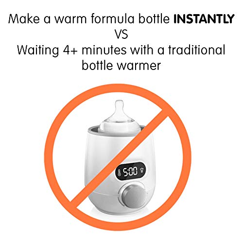 Baby Brezza Instant Warmer - Instantly Dispenses Warm Water at Perfect Baby Bottle Temperature - Replaces Traditional Baby Bottle Warmers, Black