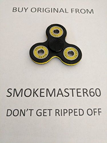 EDC Tri-Spinner Fidget Spinner PREMIUM BLACK and Yellow (black and yellow)