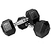 XMark Hex Dumbbells, Rubber Coated, 30 Pound Pair